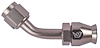 AN 45-Degree A/C PTFE Hose End Fitting [-6 AN Female w/O-ring to -6 AN PTFE Hose, Champagne Anodized Aluminum] - image 1