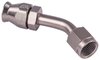 AN 45-Degree A/C PTFE Hose End Fitting [-6 AN Female w/O-ring to -6 AN PTFE Hose, Champagne Anodized Aluminum] - image 3