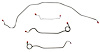 Front Brake Line Set for Select 1969-1972 Chevy Chevelle, El Camino, Malibu w/Manual Drum [4-PC, Stainless Steel] - image 1