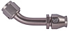 AN 45-Degree A/C PTFE Hose End Fitting [-8 AN Female w/O-ring to -8 AN PTFE Hose, Champagne Anodized Aluminum] - image 1