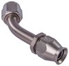AN 45-Degree A/C PTFE Hose End Fitting [-8 AN Female w/O-ring to -8 AN PTFE Hose, Champagne Anodized Aluminum] - image 2