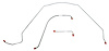 Front Brake Line Set for Select 1964-1966 Chevy Chevelle, El Camino, Malibu w/Power Drum [3-PC, Steel] - image 1