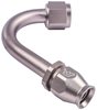 AN 135-Degree  A/C PTFE Hose End Fitting [-8 AN Female w/O-ring to -8 AN PTFE Hose, Champagne Anodized Aluminum] - image 2