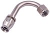 AN 135-Degree  A/C PTFE Hose End Fitting [-8 AN Female w/O-ring to -8 AN PTFE Hose, Champagne Anodized Aluminum] - image 3