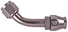 AN 45-Degree A/C PTFE Hose End Fitting [-10 AN Female w/O-ring to -10 AN PTFE Hose, Champagne Anodized Aluminum] - image 1