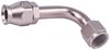 AN 90-Degree A/C PTFE Hose End Fitting [-10 AN Female w/O-ring to -10 AN PTFE Hose, Champagne Anodized Aluminum] - image 3