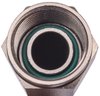 AN 135-Degree A/C PTFE Hose End Fitting w/Service Port [-10 AN Female w/O-ring to -10 AN PTFE Hose, Champagne Anodized Aluminum] - image 4