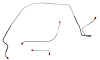 Front Brake Line Set for Select 1965-1966 Chevy Chevelle, El Camino, Malibu (SS Models) w/Power Drum [4-PC, Stainless Steel] - image 1