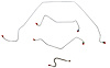 Front Brake Line Set for Select 1967 Chevy Chevelle, El Camino, Malibu w/Power Drum [4-PC, Steel] - image 1