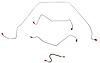 Front Brake Line Set for Select 1967 Chevy Chevelle, El Camino, Malibu w/Power Drum [4-PC, Stainless Steel] - image 1