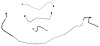 Front Brake Line Set for Select 1967 Chevy Chevelle, El Camino, Malibu (SS Models) w/Power Drum [4-PC, Steel] - image 1