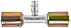 Air Conditioning Hose End [-10 AN Inline Splicer Beadlock with 134a Service Port] - image 1