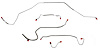 Front Brake Line Set for Select 1968 Chevy Chevelle, El Camino, Malibu (SS Models) w/Manual Disc [5-PC, Steel] - image 1