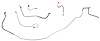 Front Brake Line Set for Select 1967 Chevy Chevelle, El Camino, Malibu (SS Models) w/Power Disc [5-PC, Steel] - image 1