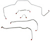 Front Brake Line Set for Select 1968 Chevy Chevelle, El Camino, Malibu w/Power Disc [5-PC, Steel] - image 1