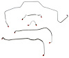 Front Brake Line Set for Select 1968 Chevy Chevelle, El Camino, Malibu w/Power Disc [5-PC, Steel] - image 1