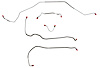 Front Brake Line Set for Select 1968 Chevy Chevelle, El Camino, Malibu (SS Models) w/Power Disc [5-PC, Steel] - image 1