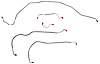 Front Brake Line Set for Select 1970 Chevy Chevelle, El Camino, Malibu w/Power Disc [5-PC, Steel] - image 1