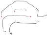 Front Brake Line Set for Select 1971-1972 Chevy Chevelle, El Camino, Malibu w/Power Disc [4-PC, Steel] - image 1