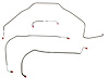 Front Brake Line Set for Select 1971-1972 Chevy Chevelle, El Camino, Malibu w/Power Disc [4-PC, Stainless Steel] - image 1