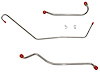 Fuel Line Kit, Fuel Pump to Carburetor for Select 1969 Chevrolet Models with 350 Quadra-Jet 4-bbl Engine [Stainless Steel] - image 1