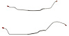 Rear Axle Brake Line Set for 1967 Chevy Camaro with Single Leaf Rear Spring [2-PC, Stainless Steel] - image 1