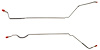 Rear Axle Brake Line Set for 1968 Pontiac Firebird [2-PC, Stainless Steel] - image 1