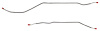Rear Axle Brake Line Set for Select 1969-1973 Chevy Camaro, Nova with Rear Drum Brakes [2-PC, Stainless Steel] - image 1