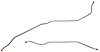 Rear Axle Brake Line Set for 1970-1975 Chevy Camaro, Pontiac Firebird [2-PC, Stainless Steel] - image 1