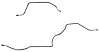 Rear Axle Brake Line Set for 1976-1981 Chevy Camaro with Standard Rear Suspension [2-PC, Stainless Steel] - image 1