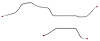 Rear Axle Brake Line Set for 1976-1981 Pontiac Firebird with Standard Rear Suspension [2-PC, Stainless Steel] - image 1