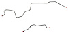Rear Axle Brake Line Set for 1976-1981 Chevy Camaro with F-41 Suspension [2-PC, Stainless Steel] - image 1