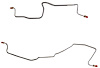 Rear Axle Brake Line Set for 1986-1989 Chevy Camaro, Pontiac Firebird with Rear Drum Brakes/Borg-Warner HD Axle [2-PC, Steel] - image 1