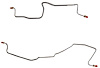 Rear Axle Brake Line Set for 1986-1989 Chevy Camaro, Pontiac Firebird with Rear Drum Brakes/Borg-Warner HD Axle [2-PC, Steel] - image 1