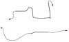 Rear Axle Brake Line Set for 1984-1988 Chevy Camaro, Pontiac Firebird w/J65 Rear Disc/Right Side Hose [2-PC, Stainless Steel] - image 1