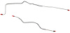 Rear Axle Brake Line Set for 1989-1991 Chevy Camaro, Pontiac Firebird w/J65 Rear Disc, Left/Right Hoses [2-PC, Stainless Steel] - image 1