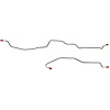 Rear Axle Brake Line Set for 1995-1997 Chevy Camaro, Pontiac Trans Am without Traction Control [2-PC, Steel] - image 1