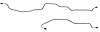 Rear Axle Brake Line Set for 1998-2002 Chevy Camaro, Pontiac Firebird/Trans Am with Traction Control [2-PC, Steel] - image 1