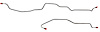 Rear Axle Brake Line Set for 1998-2002 Chevy Camaro, Pontiac Firebird/Trans Am with Traction Control [2-PC, Stainless Steel] - image 1