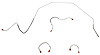 Front Brake Line Set for Select 1967-1968 Chevy Camaro, Chevy II/Nova with Standard Drum Brakes [4-PC, Steel] - image 1