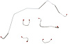 Front Brake Line Set for Select 1967-1968 Chevy Camaro, Chevy II/Nova with Power Disc Brakes [4-PC, Stainless Steel] - image 1