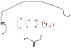 Front Brake Line Set for 1970 Chevy Camaro, Pontiac Firebird with Power Disc Brakes/None Armor [7-PC, Stainless Steel] - image 1
