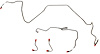 Front Brake Line Set for 1984-1985 Chevy Camaro, Pontiac Firebird with 2.5L/2.8L Engines [Stainless Steel] - image 1