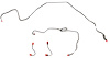 Front Brake Line Set for 1984-1985 Chevy Camaro, Pontiac Firebird with 5.0L Engine [Stainless Steel] - image 1