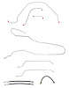 Complete Brake Line & Hose Kit for 1964-1965 Chevy Chevelle, Malibu Convertible w/Power Drum Brakes [Stainless Steel] - image 1