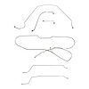 Complete Brake Line Set for 1965 Chevy Chevelle, Malibu Hardtop with Power Drum Brakes [Stainless Steel] - image 1