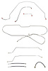 Complete Brake Line & Hose Kit for 1965 Chevy Chevelle, Malibu Hardtop w/Power Drum Brakes [Stainless Steel] - image 1