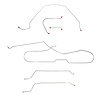 Complete Brake Line Set for 1965 Chevy Chevelle, Malibu Z16 or Super Sport Convertible Models, w/Drum Brakes [Stainless Steel] - image 1