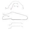 Complete Brake Line Set for 1966 Chevy Malibu Convertible with Power Drum Brakes [Stainless Steel] - image 1