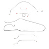 Complete Brake Line Set for 1966 Chevy Malibu Convertible with Manual Drum Brakes [Stainless Steel] - image 1